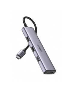 USB-Хаб UGREEN CM473 (20841) USB-C to 4*USB 3.0 Hub серый Ugreen