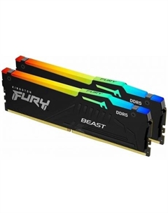 Память оперативная Kingston 16GB DDR5 5600 DIMM FURY Beast RGB XMP (KF556C40BBAK2-16)