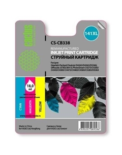 Картридж CS-CB338 №141XL для HP DJ D4263/D4363/D5360/DJ J5783/J6413, многоцветный Cactus