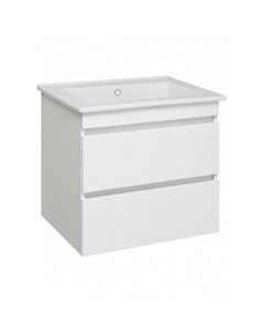 Тумба под раковину Runo подвесная белая (под умывальник Оскар 75 Оскар 75) Манхэттен 75 (00-00001047)