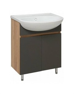 Тумба под раковину Runo графит (под умывальник Уют 60 ) Лада 60 (00-00001165)