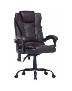 Кресло с вибромассажем CS-CHR-OC03M-BR темно-коричневый эко.кожа с подголов. крестов. Cactus