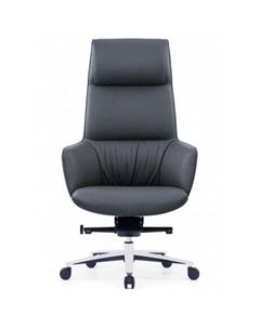 Кресло руководителя CS-LBK-MILANO кожа с подголов. крестов. алюминий Cactus