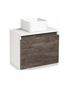 Тумба под раковину Runo железный камень Бари 50 (00-00001377)
