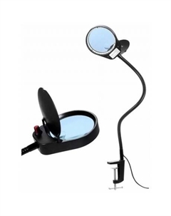 Лупа-лампа бестеневая 5/15x, 100 мм, на струбцине, с подсветкой (38 LED) PD-7S Kromatech