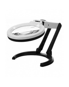 Лупа настольная 2/8x, 90/25 мм, складная, с подсветкой (10 LED) MG3B-1B Kromatech