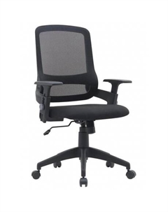 Кресло CS-MC313-BK черный сетка/ткань низк.спин. крестов. пластик пластик черный Cactus