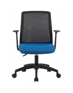 Кресло CS-MC222-BKBL черный сиденье темно-синий сетка/ткань низк.спин. крестов. пластик пластик черный Cactus