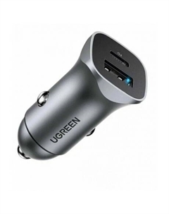 Автомобильное зарядное устройство UGREEN CD130 (30780) 24W Fast Car Charger серый космос Ugreen
