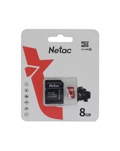 Карта памяти microSDHC 8GB P500 ECO (NT02P500ECO-008G-R) (с SD адаптером) Netac