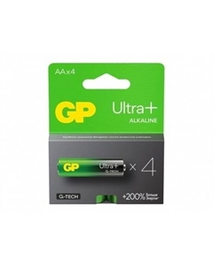 Батарейки алкалиновые Ultra Plus Alkaline 15А АA - 4 шт. на блистере Gp