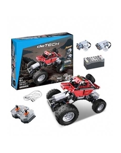 Конструктор Джип на РУ (489 дет.) в коробке 2 режима: гоночный и подъема C51041W Double egle