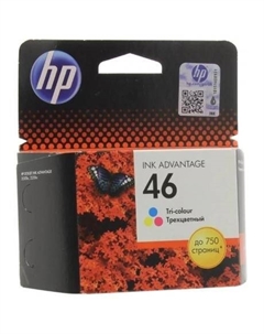 Картридж 46 трехцветный 750 стр. (CZ638AE) Hp