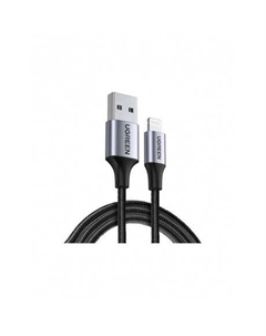 Кабель UGREEN US199 (60157) Lightning to USB-A 2.0 Cable. 1,5м. черный Ugreen