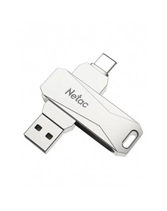Флешка Netac U782C 512Gb (NT03U782C-512G-30PN), USB3.0+TypeC, металлическая
