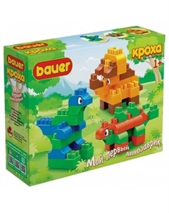 Конструктор набор из 3-х динозавров 63 детали Bauer