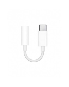 Переходник Apple MU7E2ZM/A mini-Jack 3.5 (m) USB Type-C (m) белый