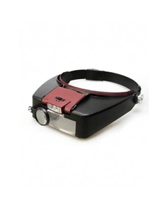 Лупа налобная 1,8x/2,3x/3,7x/4,8x, 88x29 мм, с подсветкой (MG81007-A) Veber