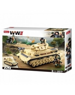 Конструктор "Танк 4" 543 детали в коробке Sluban