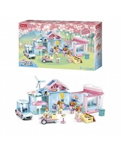 Конструктор "Загородный дом" 410 деталей в коробке Sluban