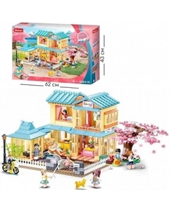 Конструктор "Японский гостевой дом" 1029 деталей в коробке Sluban