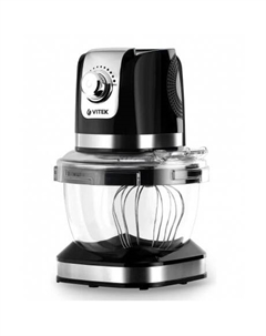 Кухонная машина Vitek VT-1434 планетар.вращ. 1000Вт черный/стальной
