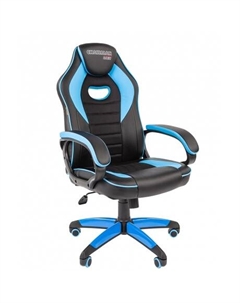 Компьютерное кресло game 16 чёрный/голубой Chairman