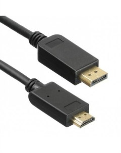 Кабель аудио-видео Buro v 12 DisplayPort (m)-HDMI (m) 5м контакты позолото черный (BHP DPP_HDMI-5)