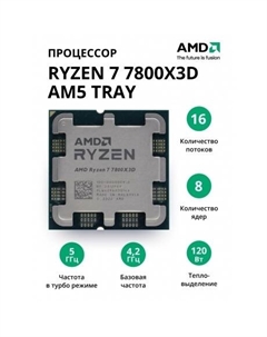 Процессор AMD Ryzen 7 7800X3D AM5 tray (100-000000910) Amd