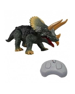 Динозавр TRICERATOPS на РУ (свет,звук) в коробке светятся глаза,кивает головой,ходит,рычит 9988B Carnival trading