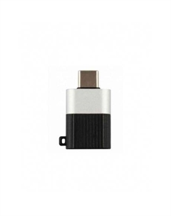 Адаптер-переходник Red Line Jumper MicroUSB – Type-C, до 3А, черно-серебристый Red line