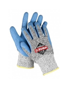Перчатки S, для защиты от порезов с рельефным латексным покрытием (11277-S) Зубр