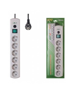 Сетевой фильтр RG 10м (6 розеток) белый Most