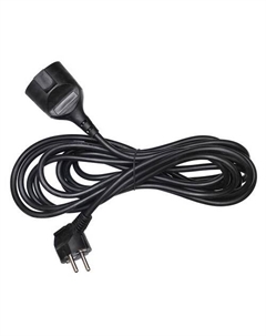 Удлинитель сетевой BU-PS1.10/B 10м, 1 розетка, черный (пакет ПЭ) Buro