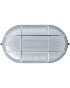 Светильник Navigator NBL-O2-100-E27/WH IP54, с решеткой, 100Вт, 230В, Е27, 155х265х110мм, белый (94805)