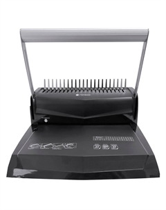 Брошюровщик ГЕЛЕОС БП-22 на пластиковую пружину, А5, А4, механический, переплет макс до 500 л., глубина перфорации 2-3-4-5 мм Гелеос