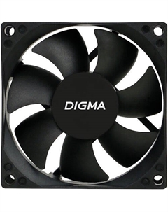 Вентилятор для корпуса DFAN-80 80x80x25mm 3-pin 4-pin (Molex)23dB 73gr Ret Digma