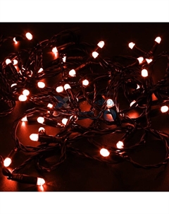 Гирлянда NEON-NIGHT 305-172 нить 10м, постоянное свечение, черный ПВХ, 230В, цвет: красный Neon-night