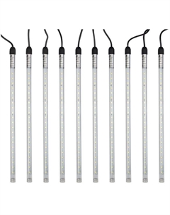 Гирлянда NEON-NIGHT 256-425 тающие сосульки комплект 10 шт. х 30см, шаг 100см, 420 LED белый, черный каучук, IP65, 24В, соединяется Neon-night