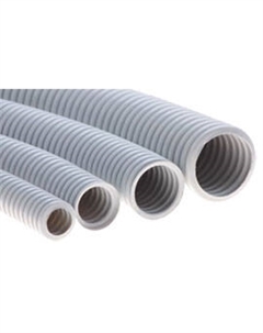 Труба гофрированная лёгкая 20132HFR HFFR, с зондом, без галогена, трудногорючая, цвет серый Ecoplast