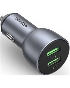 Зарядное устройство автомобильное UGREEN CD213 10144_ dual 2*USB-A, 36W, цвет: темно-синий Ugreen