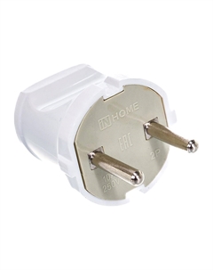 Вилка 4690612000572 прямая 10А 4142 бел. In home