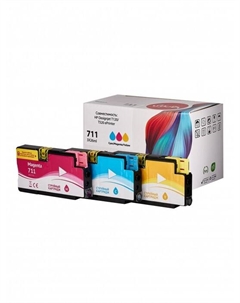 Картридж струйный P2V32A (№711 Tri-colour) для HP Designjet T120/T520 ePrinter, пигментный тип чернил, триколор, 3шт. Sakura