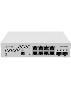 Коммутатор управляемый CSS610-8G-2S+IN Cloud Smart with 8xGigabit ports, 2xSFP+ cages, SwOS, desktop case, PSU Mikrotik