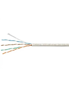 Коннектор UTP-4P-Cat.5e-SOLID-LSZH-GY-LIGHT Кабель витая пара UTP (U/UTP), категория 5e, 4 пары 0,47мм (24 AWG), LSZH, нг(А)-HF, серый, (305 Cabeus