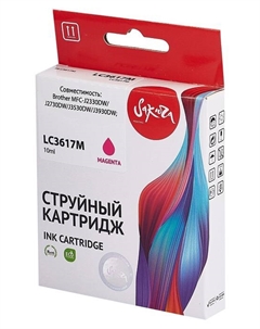 Картридж струйный LC3617M для Brother MFC-J2330DW/J2730DW/J3530DW/J3930DW, пигментный тип чернил, пурпурный, 550 к. Sakura
