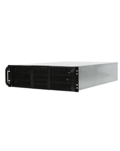 Корпус серверный 3U RE306-D6H4-FC8-55 6x5.25+4HDD,черный,без блока питания(2U,2U-redundant),глубина 550мм,MB CEB 12"x10.5",8slot,панель вентил Procase