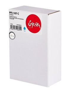 Картридж струйный 6706B001 (PFI-107 C) для Canon imageProGRAF iPF670/680/685/770/780/785, водорастворимый тип чернил, голубой Sakura