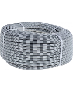 Труба гофрированная лёгкая 60125HF-GR ПП HF, с зондом, без галогена,цвет серый, диам. 25мм (50м) Ecoplast