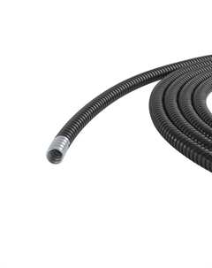 Металлорукав в ПВХ изоляции 6071R-015NCR 15мм, низкотемпературный, Dвн 15,5 мм, Dнар 19,5, цвет чёрный, "Cosmec" (уп/50 м) Dkc